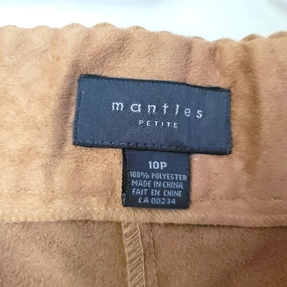 MANTLES Wide Leg Trousers with Tassle Brown Size 10 Petite - Picture 9 of 11